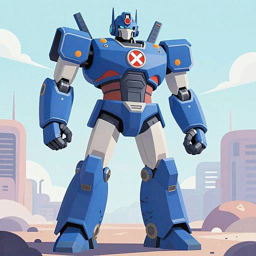 Giant Armored Cerulean Mech