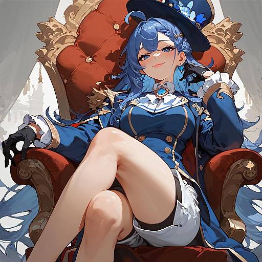 Smug Anime Girl on Throne