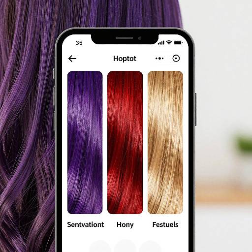 Vivid Hair Color Generator App Close-Up