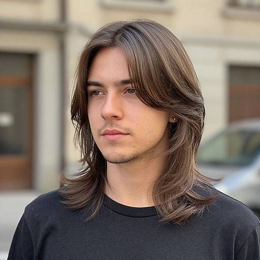 Textured Layered Hair European Man