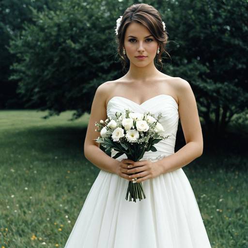 Elegant Solo Bride in Outdoor Setting