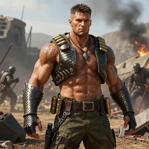 Anthro Argonian Soldier Photorealistic 8K