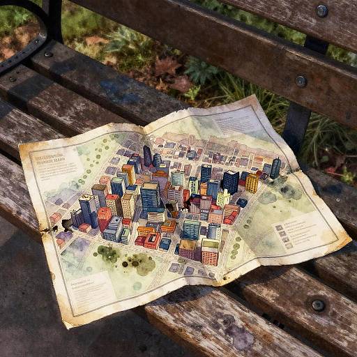 Realistic Watercolor of Torn City Map