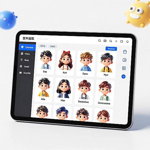 Sleek Cartoon Character Generator Interface