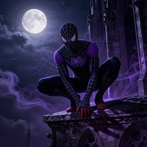 Black and Purple Spider-Man Gothic