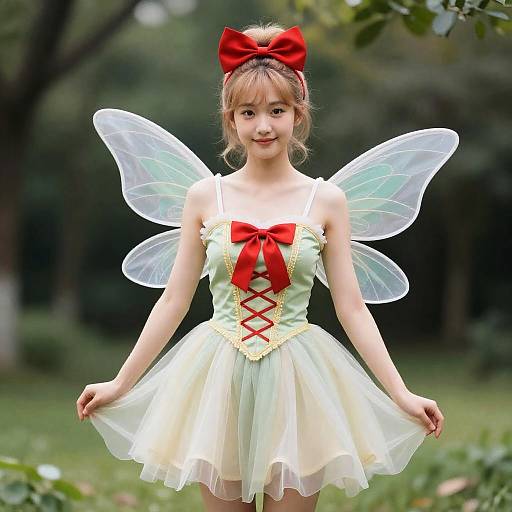 Pixie Lady Fairy Costume with Bow