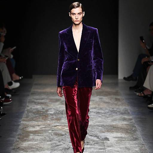 Luxurious Velvet High Fashion Runway