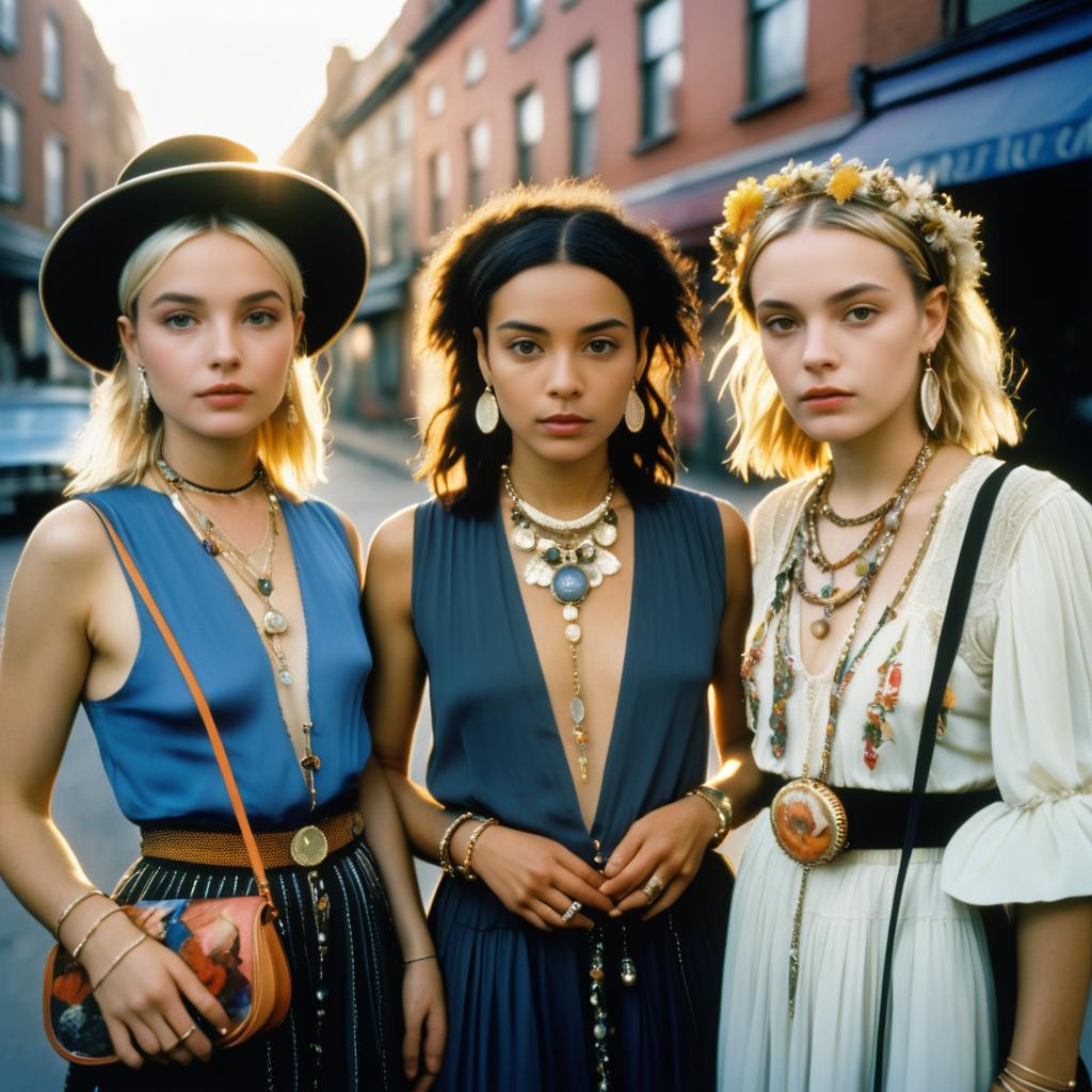 Iconic 1980s Fashion Street Portrait