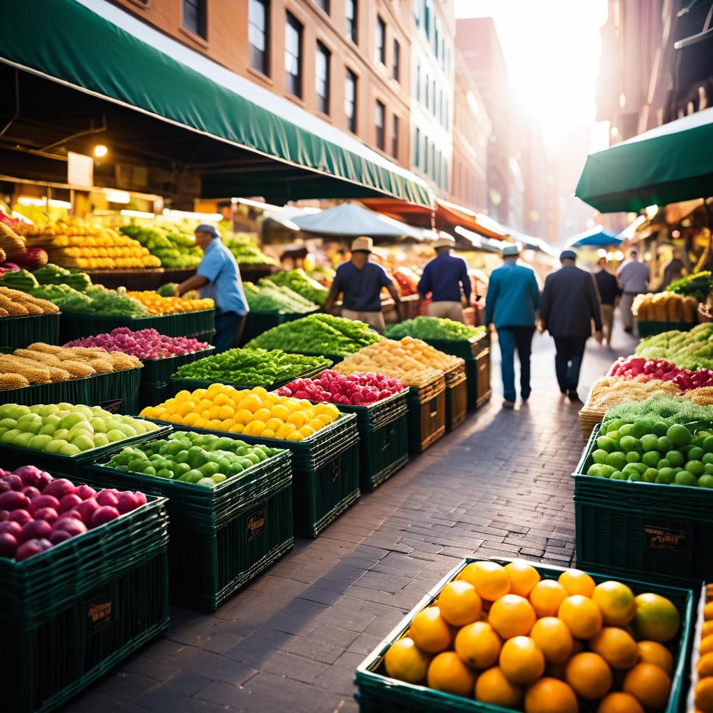 Vibrant City Market Street Photography