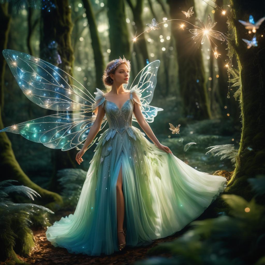 Whimsical Fairy in Enchanted Forest