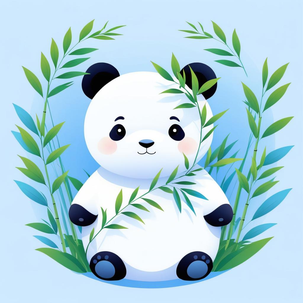 Playful Panda in Whimsical Cartoon Style