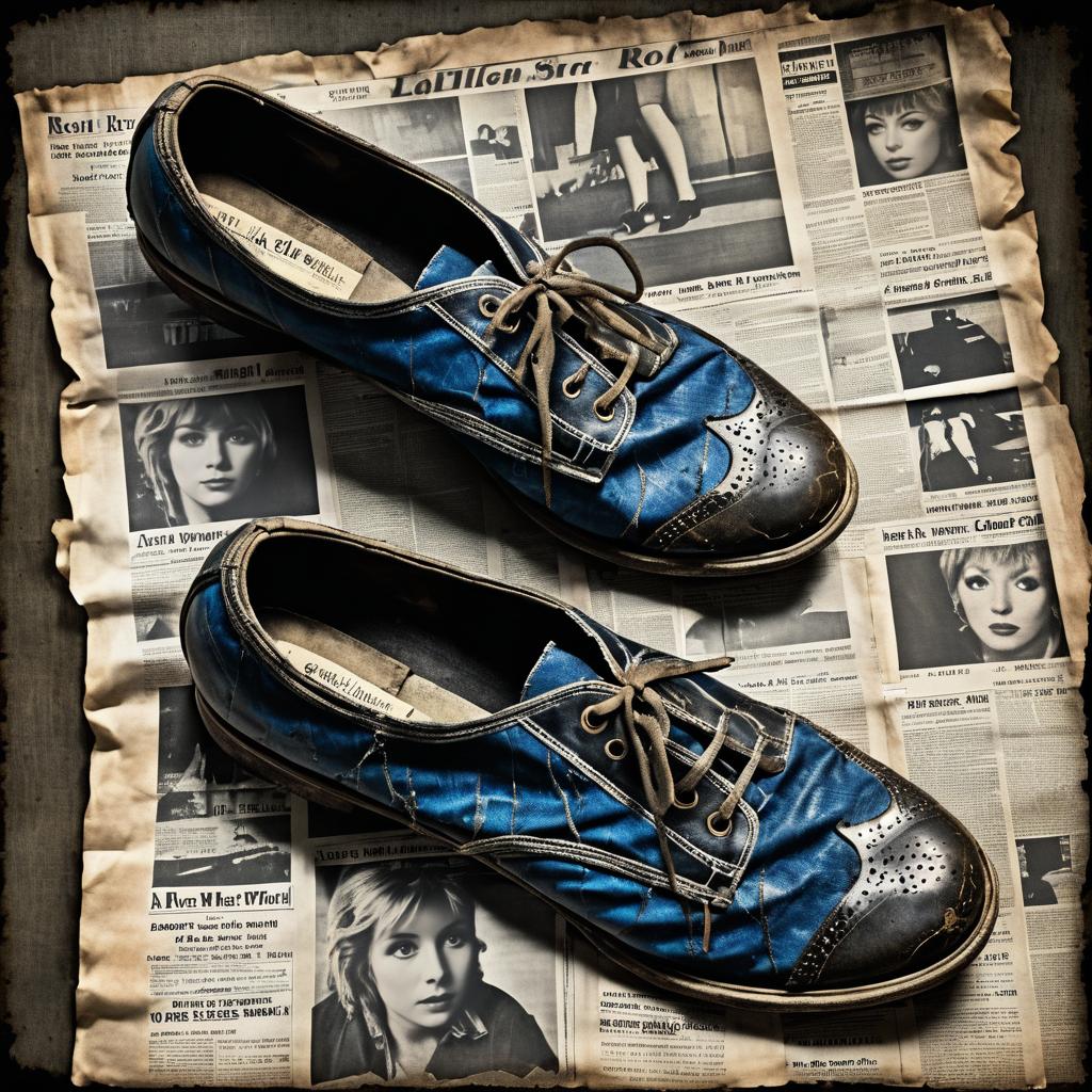 Worn Shoes on Newspaper: Fine Art Photography