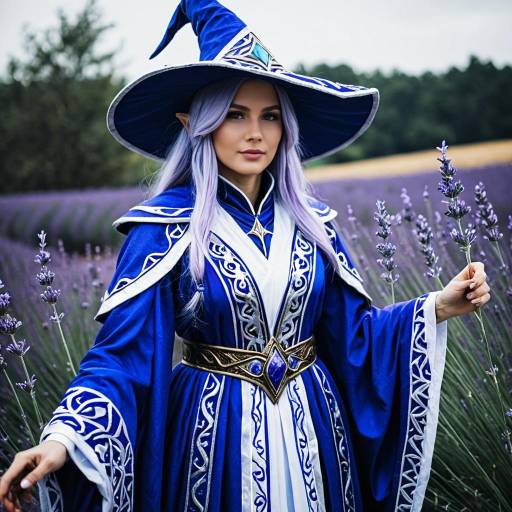 Lavender-Haired Female Wizard Cosplay Design