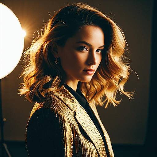 Blended Layers Hairstyle Golden Hour Editorial