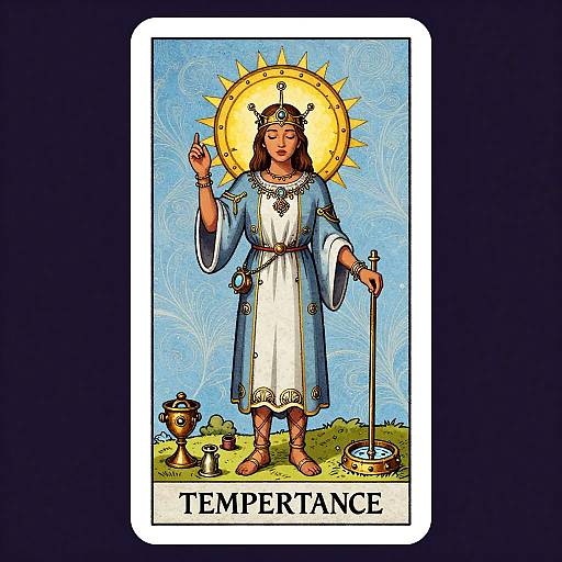 Psychedelic Steampunk Temperance Tarot