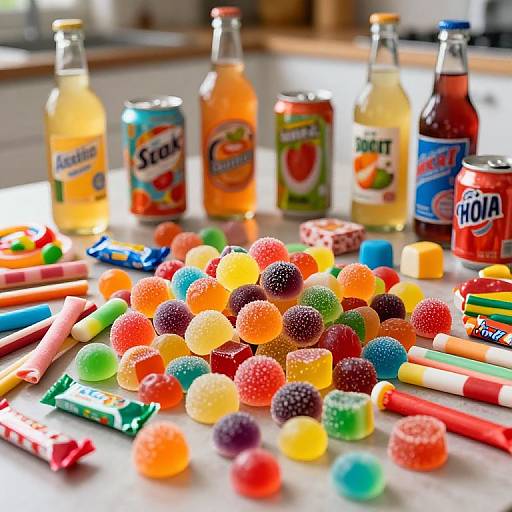 Vibrant Assortment of Colorful Candies