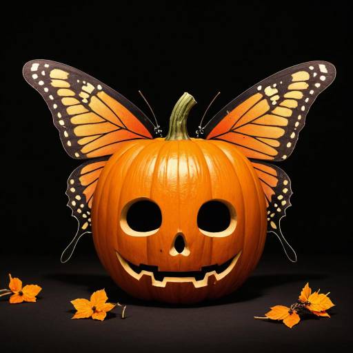 Elegant Skeletal Entity with Autumn Accents Elegant Skeletal Entity with Autumn Accents