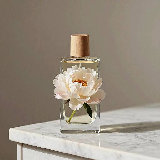 Minimalist Peony Perfume Bottle