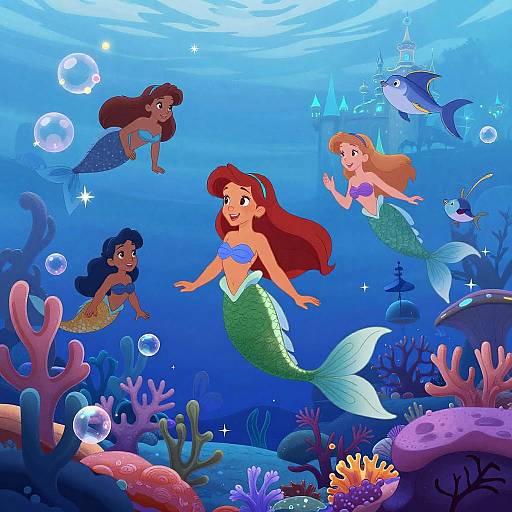 Disney Style Mythical Underwater Kingdom