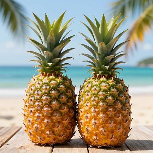 Vibrant Tropical Pineapple Still Life