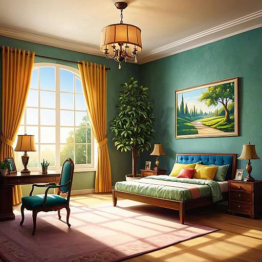 Serene Bedroom Scene in Photorealism