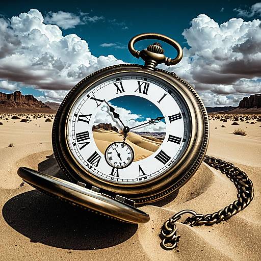 Colossal Pocket Watch in Desert