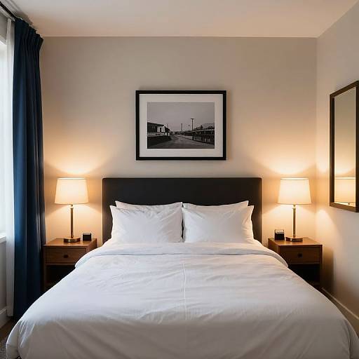 Cozy Bedroom with Warm Lighting