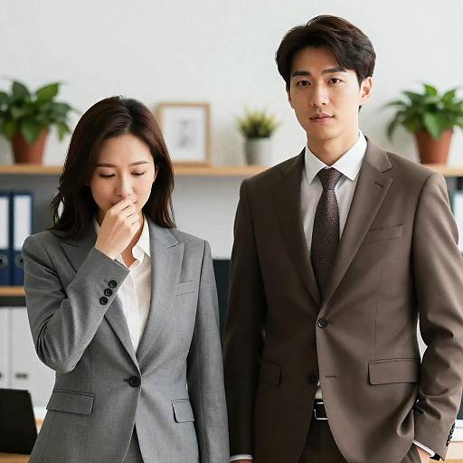 Office Interaction Between Two Colleagues