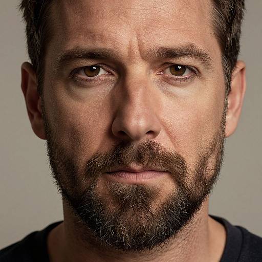 Photo-Realistic Beard on Middle-Aged Man