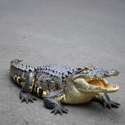 Detailed Alligator Sitting Pose
