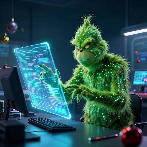 High-Tech AI Grinch Hacker