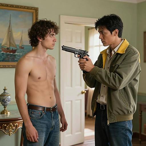 Dramatic Standoff in a Room