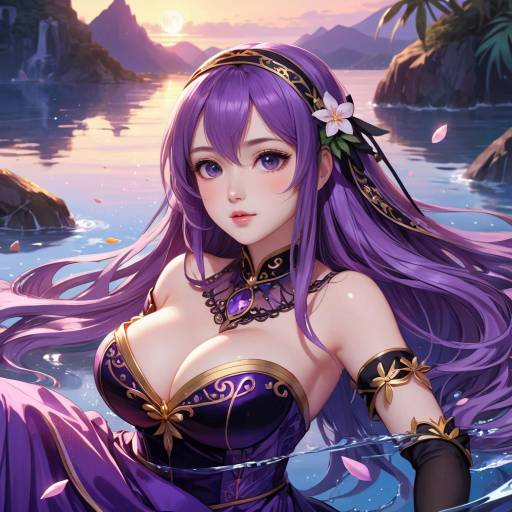 Ethereal Cowgirl in a Tropical Dusk
