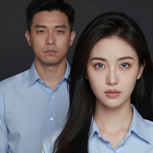 Close-Up Portrait of Calm Duo