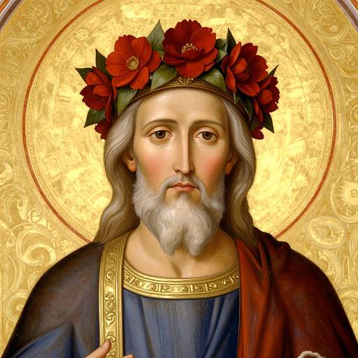 Solemn Religious Icon Portrait