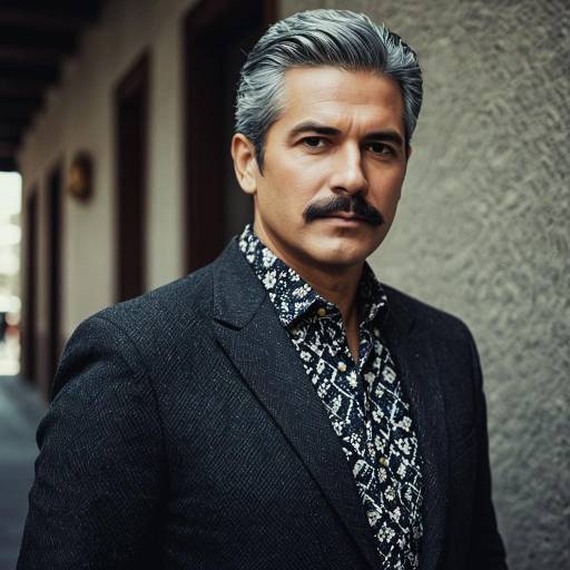 Man in Sharp Vintage Menswear with Mustache