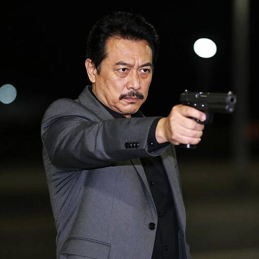 Intense Middle-Aged Man in Suit