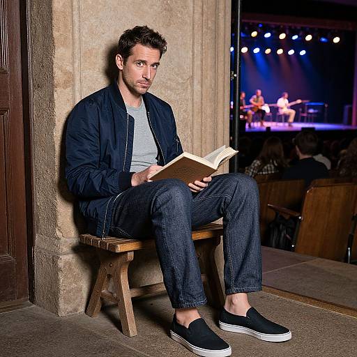 Contemplative Man in Vintage Setting