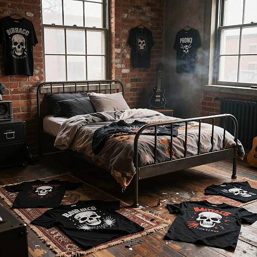 Grunge Bedroom with Industrial Vibe