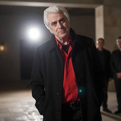 Mysterious Man in Dimly Lit Setting