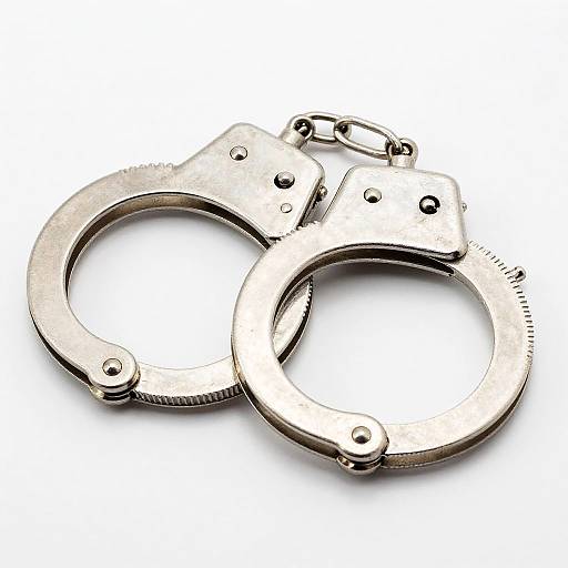 Open Silver Metal Handcuffs
