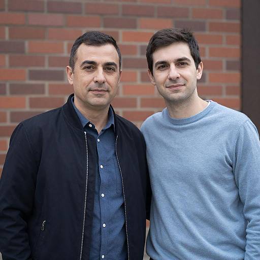 Portrait of Two Smiling Men Together