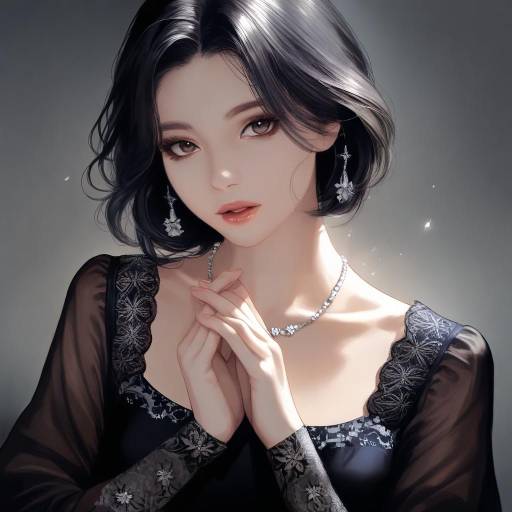 Elegant Portrait of Yagokoro Eirin
