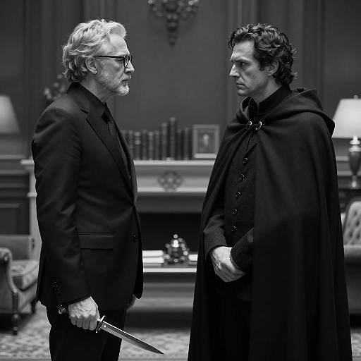 Black and White Duel Standoff