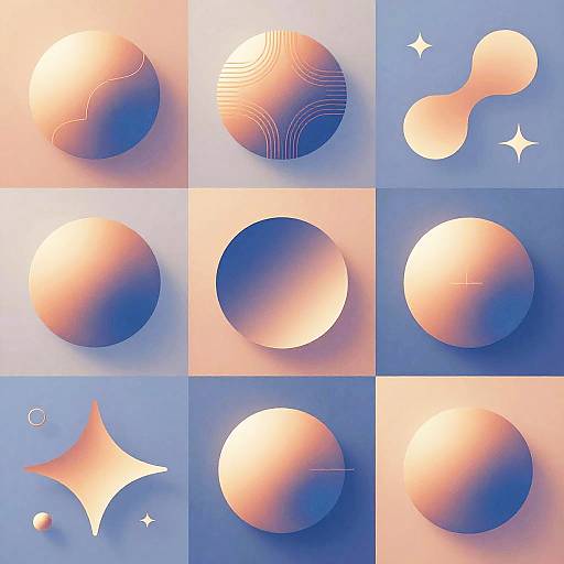 Abstract Geometric Cyberpunk Art