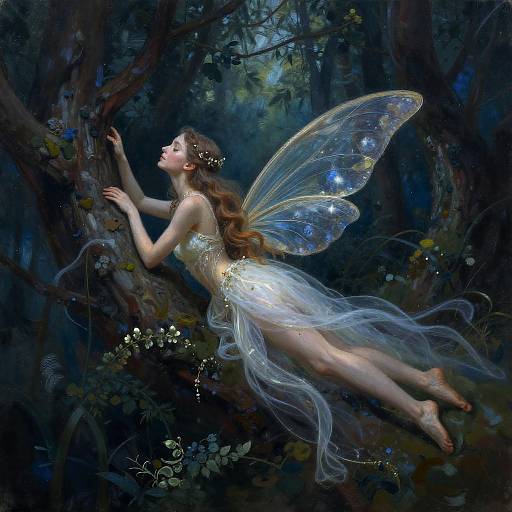 Enchanted Forest Nymph at Midnight