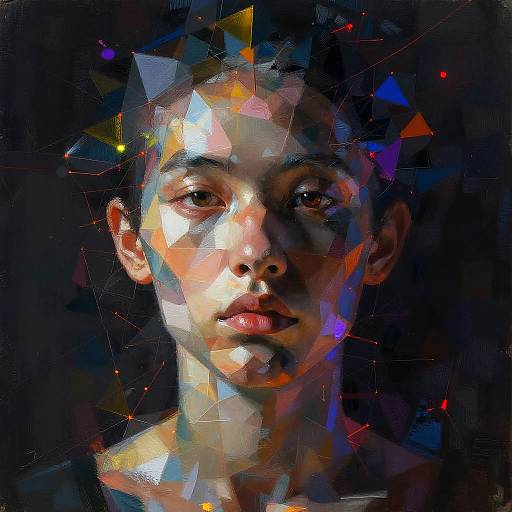 Futuristic Polygonal Portrait Art