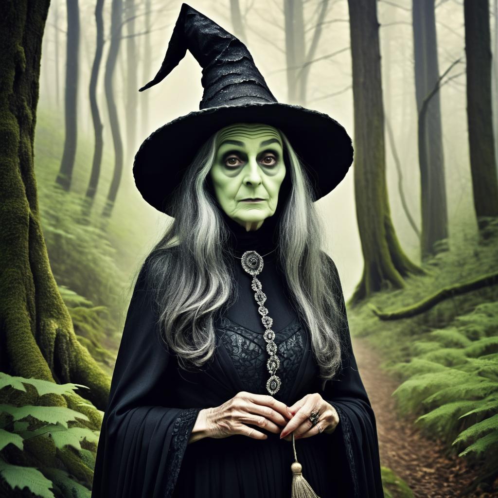 Creepy Witch in Enchanted Forest