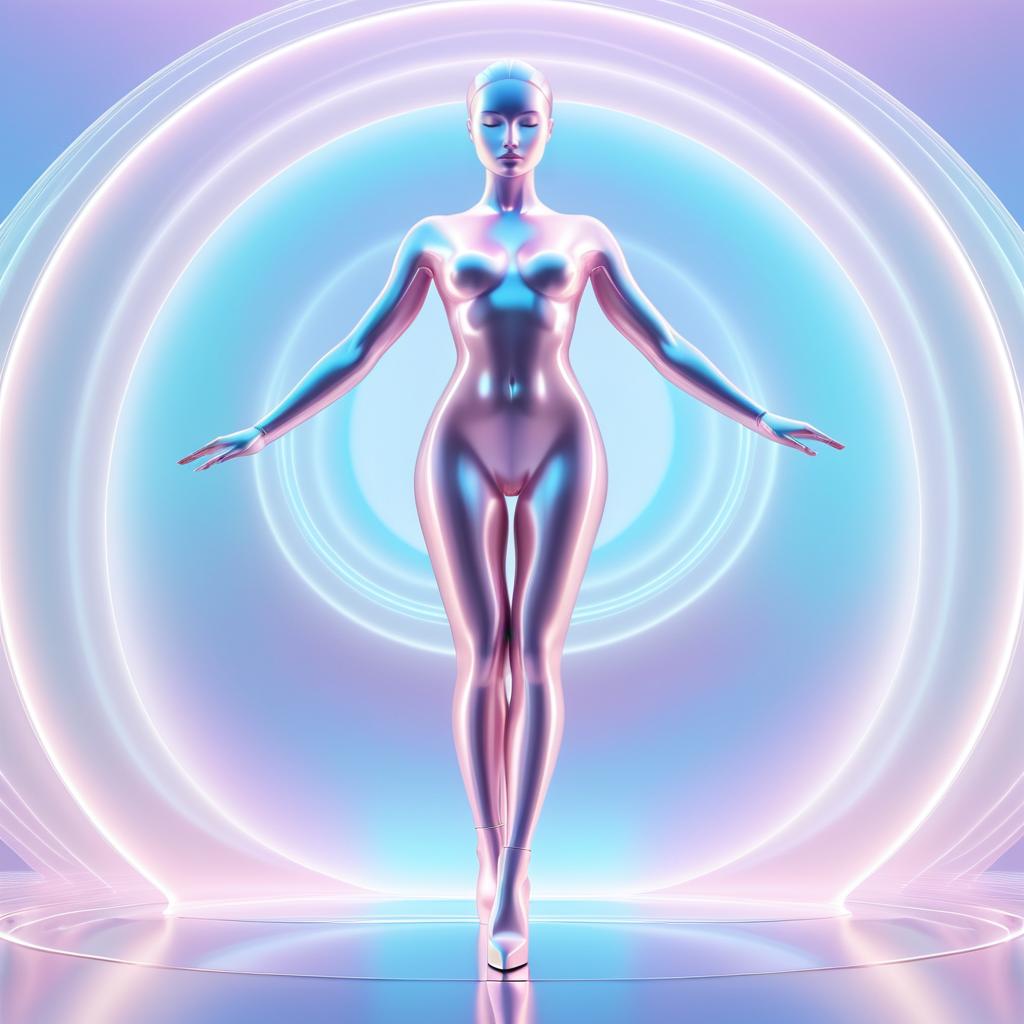 Ethereal 3D Female Body Visualization