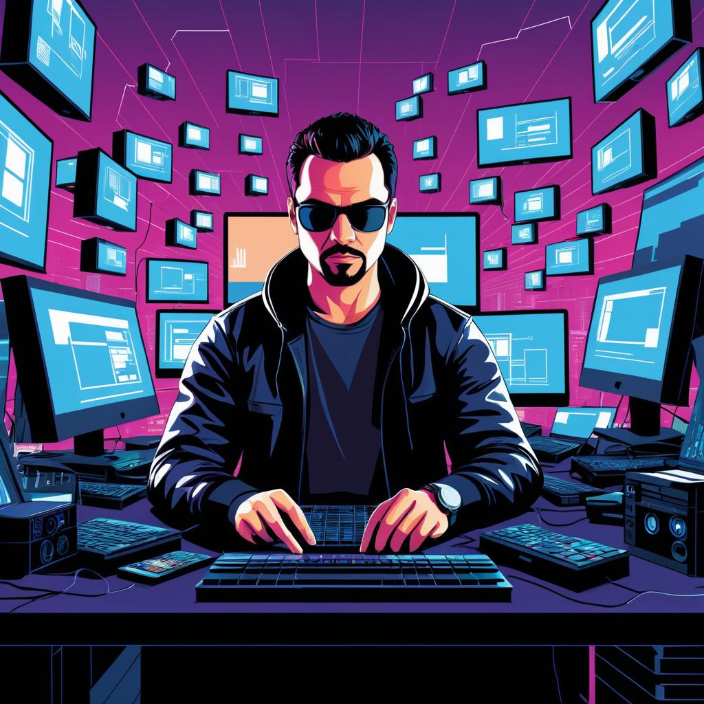 Tech-Savvy Hacker in Cyber World